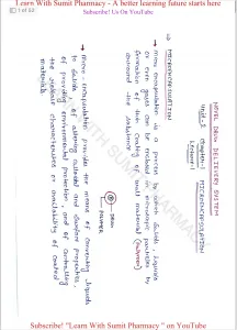 Novel Drug Delivery System Handwritten Notes b pharma 7th sem