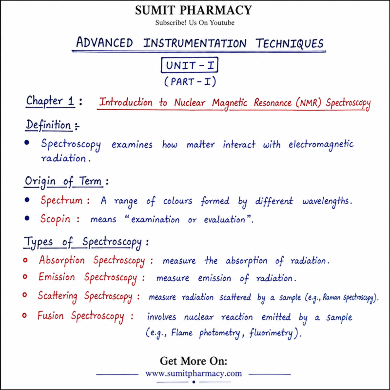 Advanced Instrumentation Techniques Gtu Notes.pdf Advanced Instrumentation Techniques Notes PDF | B Pharma Sem 8