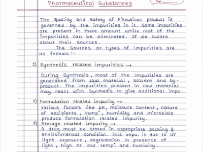Pharmaceutical Organic Chemistry-I handwritten notes PDF for B Pharma 2nd Semester