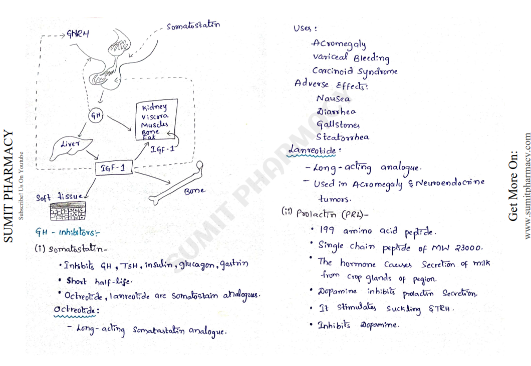 Pharmacology-II handwritten notes PDF for B Pharma 5th Semester