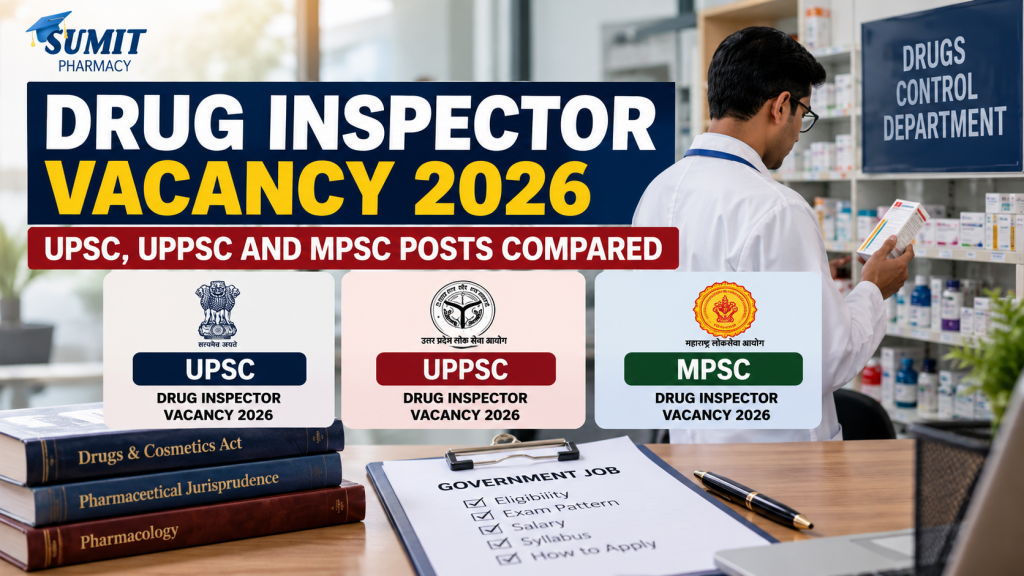 drug inspector vacancies 2026