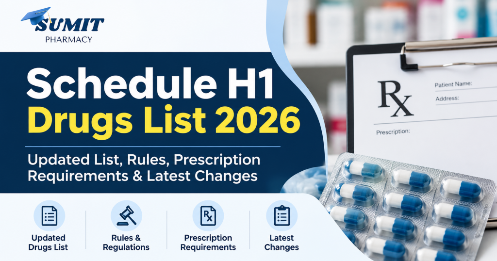 Schedule H1 Drugs List 2026 showing current drugs, prescription rules and latest regulatory changes in India